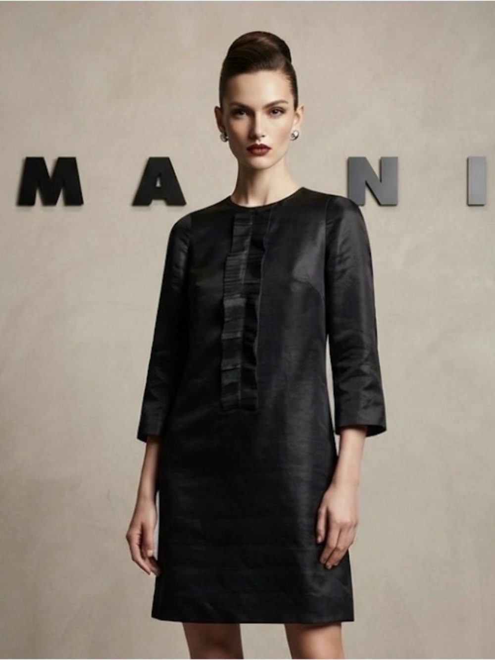 Authentic Marni luxury designer black dress sz M 40